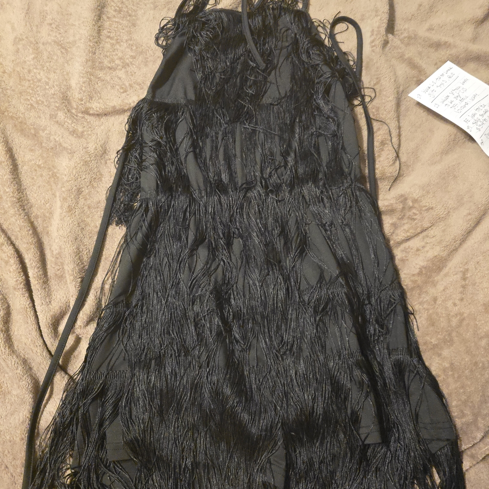 Elegant Black Fringe Romper